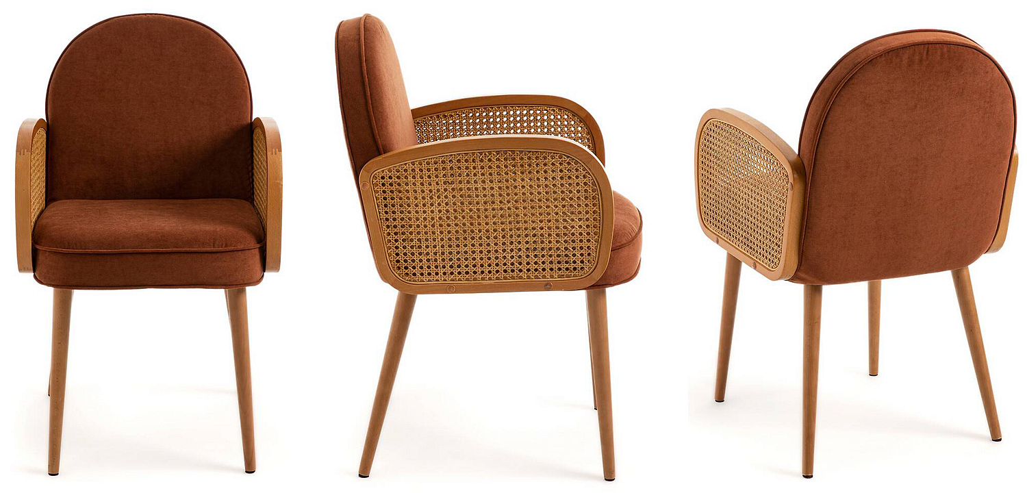 Стул Morten Wicker Terracotta Chair Стул Morten Wicker Terracotta Chair - Loft-Concept в Орле