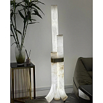 Торшер геометрический с тремя мраморными плафонами Marble Tripod варинант исполнения - 7 | Loft Concept в Орле