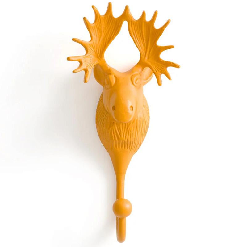 Настенный крючок голова оленя Deer Wall Hook Mustard Горчичный Настенный крючок голова оленя Deer Wall Hook Mustard Горчичный в Орле | Loft Concept