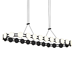 Люстра овальная с круглыми светодиодными источниками света Maxine Light варинант исполнения - 8 | Loft Concept в Орле