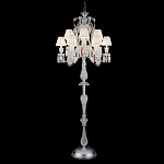 Торшер с 12-ю белыми текстильными абажурами и хрустальными подвесками Lustre Reverie варинант исполнения - 2 | Loft Concept в Орле