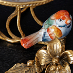 Чаша на ножке из стекла с бронзовыми элементами Bronze Branch варинант исполнения - 2 | Loft Concept в Орле