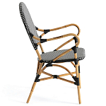Кресло плетеное из ротанга Ronald Black White Rattan Chair варинант исполнения - 3 | Loft Concept в Орле