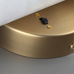 Бра с цилиндрическим плафоном из белого алебастра на круглом основании Латунь Cryptocrystalline Stone варинант исполнения - 3 | Loft Concept в Орле