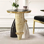 Дизайнерский журнальный стол круглый на 3-х фигурных ножках Cuzadit варинант исполнения - 2 | Loft Concept в Орле