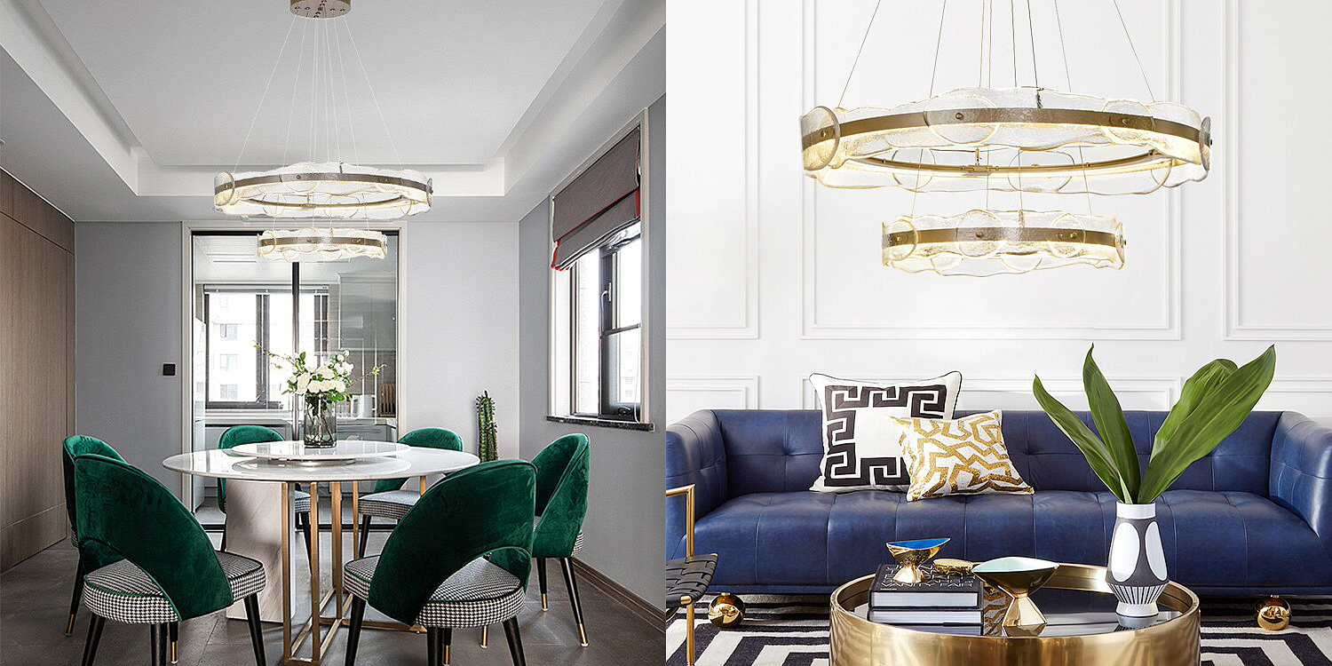 Люстра golden 2 RING horizontal chandelier Люстра golden 2 RING horizontal chandelier - Loft-Concept в Орле