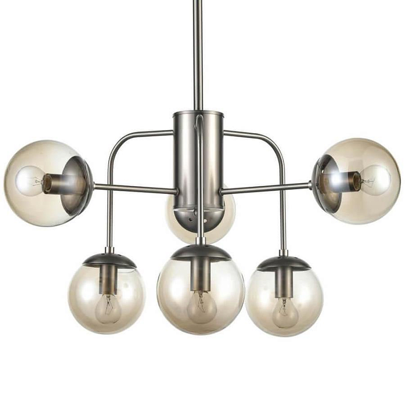 Люстра Amber Balls Chandelier 6 Никель Янтарь (Amber) в Орле | Loft Concept 