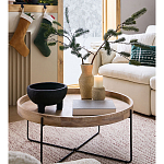 Журнальный стол с круглой деревянной столешницей Urban Style Space варинант исполнения - 5 | Loft Concept в Орле