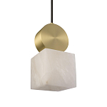 Подвесной светильник с квадратным мраморным плафоном Marble square варинант исполнения - 3 | Loft Concept в Орле