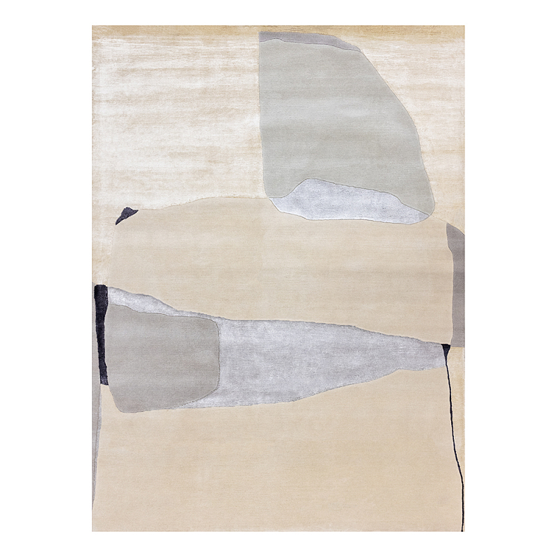 Ковер шелк Manhattan Wool Silk Carpet VI Серый Бежевый в Орле | Loft Concept 