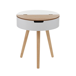 Тумбочка Stockholm White & Beige Bamboo