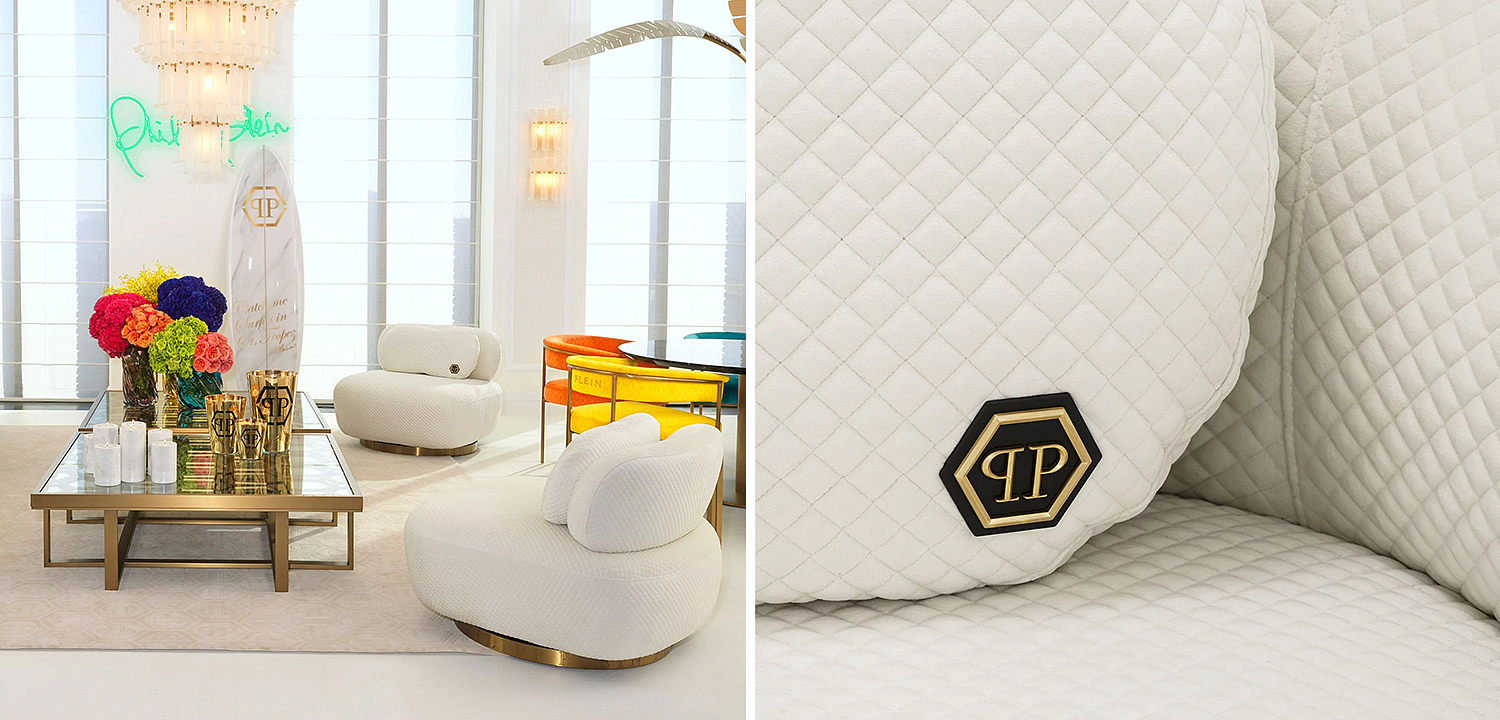 Кресло Philipp Plein Chair Signature White Кресло Philipp Plein Chair Signature White - Loft-Concept в Орле