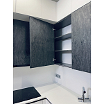 Угловой кухонный гарнитур Жемчужный белый Серый Clarke Kitchen Set White Grey варинант исполнения - 11 | Loft Concept в Орле