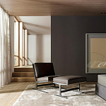 Дизайнерское кресло без подлокотников кожаное на металлическом каркасе PAULA Armchair варинант исполнения - 2 | Loft Concept в Орле