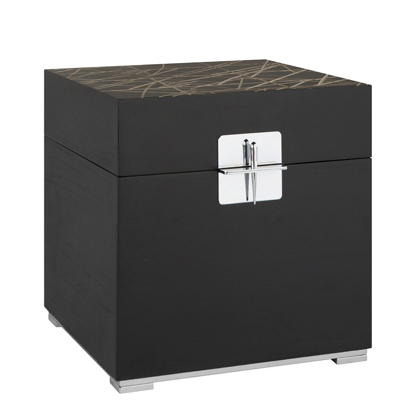 Сундук Silver Buckle Cube Черный Золотой Серебряный Сундук Silver Buckle Cube Черный Золотой Серебряный в Орле | Loft Concept