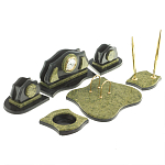 Настольный письменный набор из змеевика из 7-ми элементов Successful Leader варинант исполнения - 2 | Loft Concept в Орле