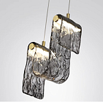 Подвесной светильник волнистой формы из фактурного стекла Wave варинант исполнения - 10 | Loft Concept в Орле