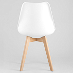 Стул с основой из пластика и мягким сиденьем Arvika White варинант исполнения - 5 | Loft Concept в Орле