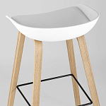 Барный стул на ножках из натурального дерева Boras White варинант исполнения - 6 | Loft Concept в Орле
