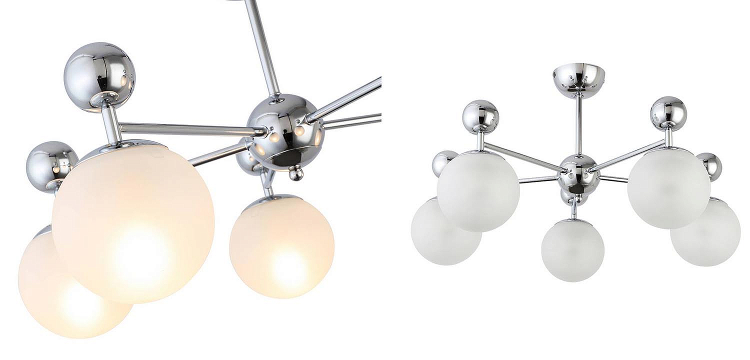 Потолочная люстра Demian Chrome Chandelier Потолочная люстра Demian Chrome Chandelier - Loft-Concept в Орле