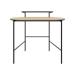 Стол письменный овальной формы с полкой LOUB WORKING TABLE BLACK OAK варинант исполнения - 1 | Loft Concept в Орле