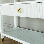 Стеллаж Elsa Dreams White со стеклянными полками и ящиком варинант исполнения - 5 | Loft Concept в Орле