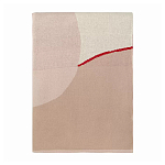 Плед из хлопка бежевого цвета с абстрактным принтом Elysian Flow Peach варинант исполнения - 2 | Loft Concept в Орле