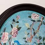 Стул из массива бука бирюзовый с изображением птиц в саду Turquoise Chinoiserie Bird Chair варинант исполнения - 3 | Loft Concept в Орле