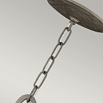 Люстра подвесная с широким белым текстильным абажуром и вертикальными декоративными элементами Hinkley варинант исполнения - 7 | Loft Concept в Орле