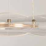 Люстра с прозрачным волнистым плафоном в форме цветка Ethereal Bloom варинант исполнения - 9 | Loft Concept в Орле