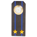 Часы погон подарочные настольные Авиация ВМФ из натурального камня Змеевик Military Clock варинант исполнения - 16 | Loft Concept в Орле