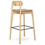 Барный стул из массива ясеня Elegant Ash Shape варинант исполнения - 4 | Loft Concept в Орле