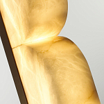 Бра с изогнутым плафоном из белого алебастра на прямоугольном основании Cryptocrystalline Stone варинант исполнения - 8 | Loft Concept в Орле