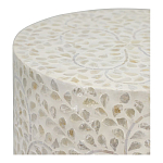 Приставной столик с рисунком из раковин устриц Bone Inlay варинант исполнения - 3 | Loft Concept в Орле