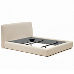 Кровать со съемным бежевым чехлом из ткани букле White Boucle Collection варинант исполнения - 1 | Loft Concept в Орле