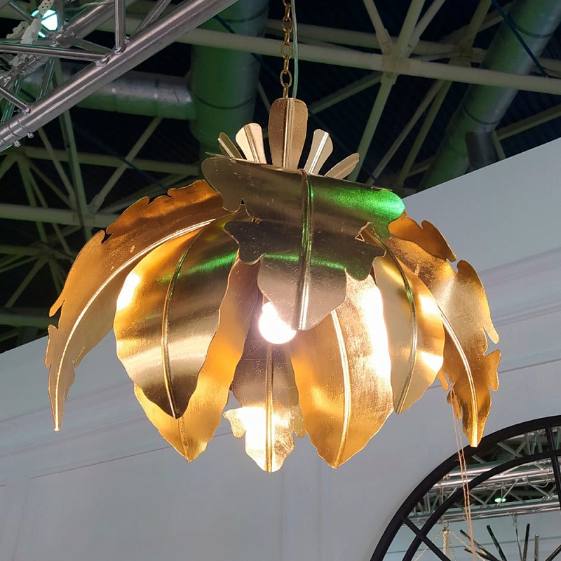 Подвесной светильник Tropical Leaves Hanging lamp Золотой Подвесной светильник Tropical Leaves Hanging lamp Золотой в Орле | Loft Concept