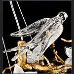 Люстра в виде золотой ветки с цветами и птичками Marvelous Garden варинант исполнения - 10 | Loft Concept в Орле