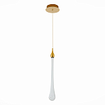 Подвесной светильник с плафоном в форме капли на золотистом каркасе Raindrop варинант исполнения - 3 | Loft Concept в Орле