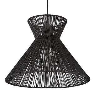 Подвесной светильник Signe Wicker Hemp Black Horn