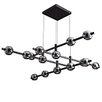 Люстра подвесная черная в сочетании с серыми стеклянными плафонами Embodiment варинант исполнения - 1 | Loft Concept в Орле