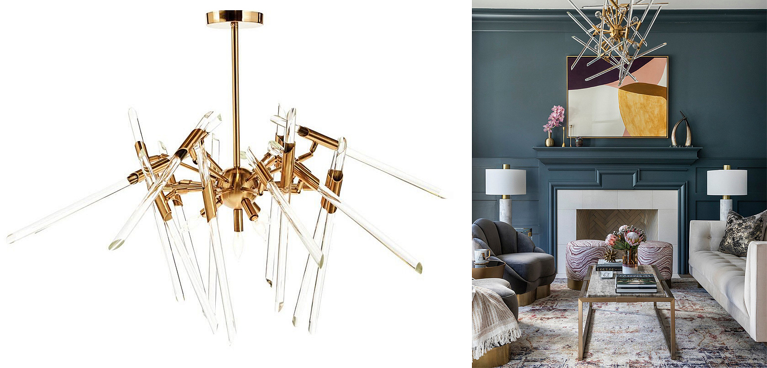 Люстра Ice Rods Chandelier brass Люстра Ice Rods Chandelier brass - Loft-Concept в Орле