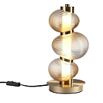 Настольная лампа с 3-мя рифлеными стеклянными шарами Marcelh Light варинант исполнения - 2 | Loft Concept в Орле