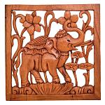 Панно из дерева слов и цветы Panel With Animals варинант исполнения - 1 | Loft Concept в Орле