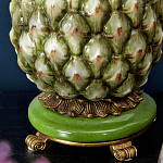 Настольная лампа с каркасом и декором в виде ананаса из фарфора и бронзы Pineapple Lamp варинант исполнения - 3 | Loft Concept в Орле