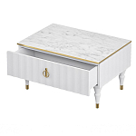 Стол журнальный белый с ящиком Expanses of Beauty варинант исполнения - 2 | Loft Concept в Орле