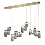 Подвесной светильник линейный с плафонами волнистой формы из фактурного стекла Big Wave варинант исполнения - 3 | Loft Concept в Орле