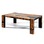 Кофейный Стол River in Autumn Elm Resin Coffee Table варинант исполнения - 4 | Loft Concept в Орле