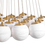 Люстра подвесная круглая с сферическими плафонами из натурального камня Glowing Spheres варинант исполнения - 7 | Loft Concept в Орле