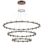 Люстра подвесная с тремя круглыми ярусами и цилиндрическими плафонами Arnaut Light варинант исполнения - 4 | Loft Concept в Орле