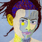 Картина с вышивкой Портрет wall panel People with the yellow ear 2 варинант исполнения - 2 | Loft Concept в Орле